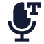 Voicetotext icon with solid sharp style