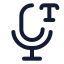 Voicetotext icon with stroke rounded style