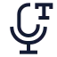 Voicetotext icon with stroke sharp style