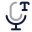 Voicetotext icon with twotone rounded style