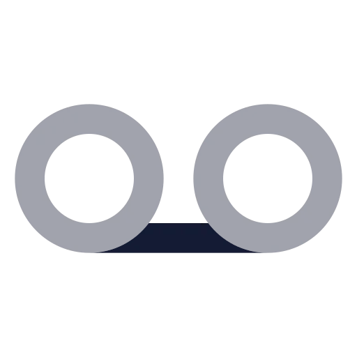 Voicemail Icon in Bulk Rounded style