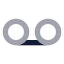 Voicemail icon with bulk rounded style