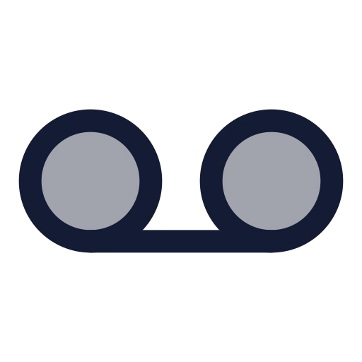 Voicemail Icon in Duotone Rounded style