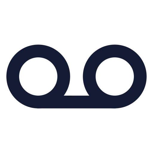 Voicemail Icon in Solid Sharp style
