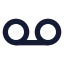 Voicemail icon with solid sharp style