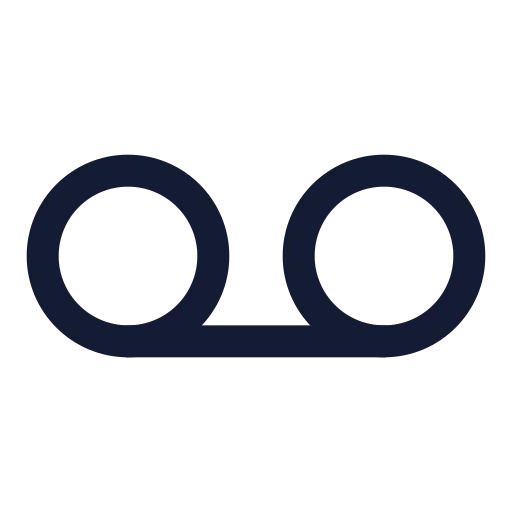 Voicemail Icon in Stroke Sharp style