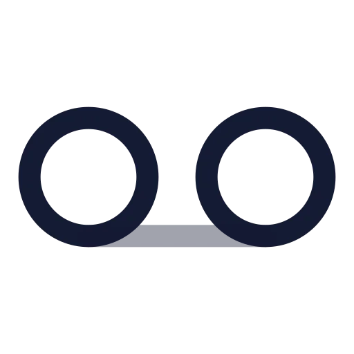 Voicemail Icon in Twotone Rounded style
