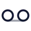 Voicemail icon with twotone rounded style
