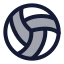 Volleyball icon with duotone rounded style