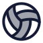 Volleyball icon with duotone standard style