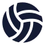 Volleyball icon with solid rounded style