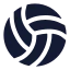Volleyball icon with solid standard style
