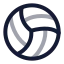 Volleyball icon with twotone rounded style