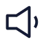 Volume icon with stroke sharp style