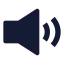 Volume icon with solid sharp style
