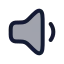 Volumelow icon with duotone rounded style