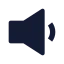 Volumelow icon with solid sharp style