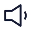 Volumelow icon with stroke sharp style