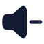 Volumeminus icon with solid rounded style