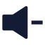 Volumeminus icon with solid sharp style