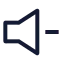 Volumeminus icon with stroke sharp style