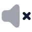 Volumemute icon with bulk rounded style