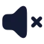 Volumemute icon with solid rounded style