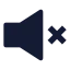 Volumemute icon with solid sharp style