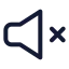 Volumemute icon with stroke standard style