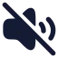 Volumeoff icon with solid rounded style