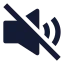 Volumeoff icon with solid sharp style