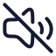Volumeoff icon with stroke rounded style