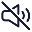 Volumeoff icon with stroke standard style
