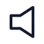 Volume icon with stroke sharp style