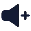 Volumeup icon with solid standard style