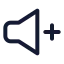 Volumeup icon with stroke standard style