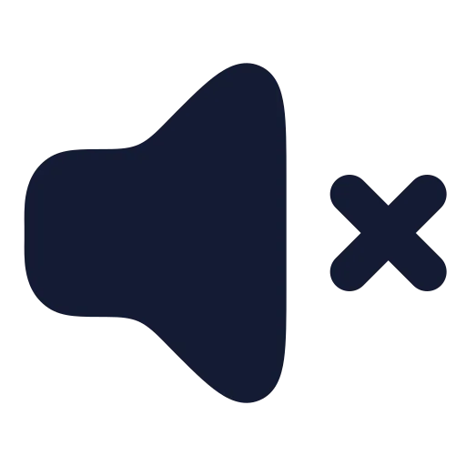 Volume X Icon in Solid Rounded style