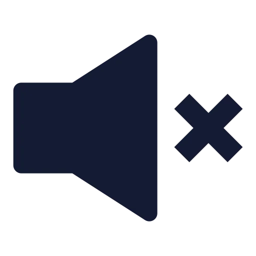 Volume X Icon in Solid Sharp style