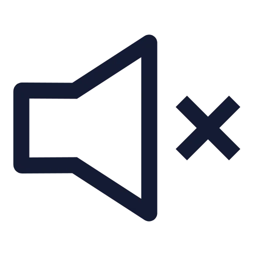 Volume X Icon in Stroke Sharp style