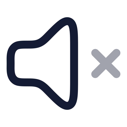 Volume X Icon in Twotone Rounded style