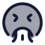 Vomiting icon with duotone rounded style
