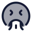 Vomiting icon with duotone standard style