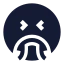 Vomiting icon with solid sharp style