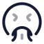 Vomiting icon with twotone rounded style