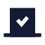 Vote icon with solid sharp style