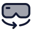 Vr icon with duotone standard style