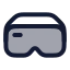 Vrglasses icon with duotone rounded style