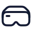 Vrglasses icon with stroke rounded style