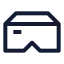 Vrglasses icon with stroke sharp style
