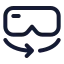Vr icon with stroke standard style